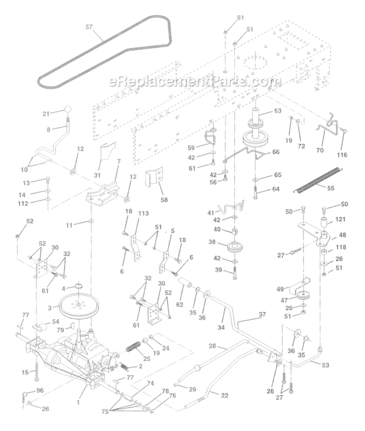 Page C Diagram and Parts List for WE12538B  Weed Eater Lawn Tractor